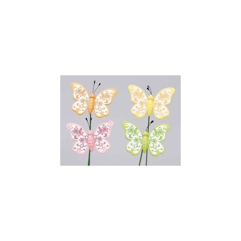 PAPILLON BOIS Diam.08cm /12P