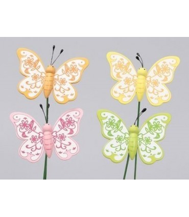 PAPILLON BOIS Diam.08cm /12P