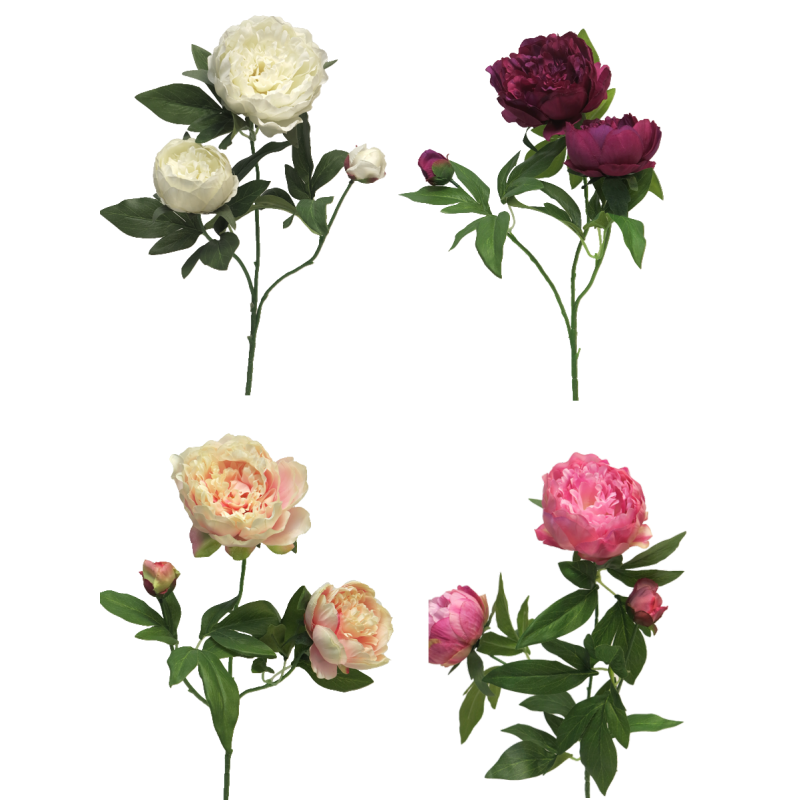 FLEUR PIVOINE DUCHESSE 70CM à la pièce