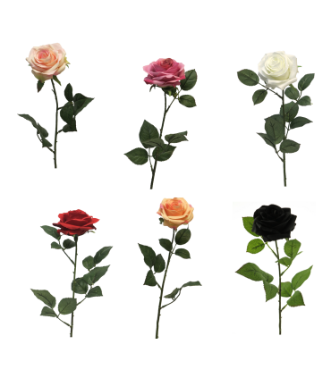 FLEUR ROSE DE DIJON 64CM à la pièce