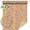 PAPIER KRAFT IMPRIME fond brun 70cm x 50M