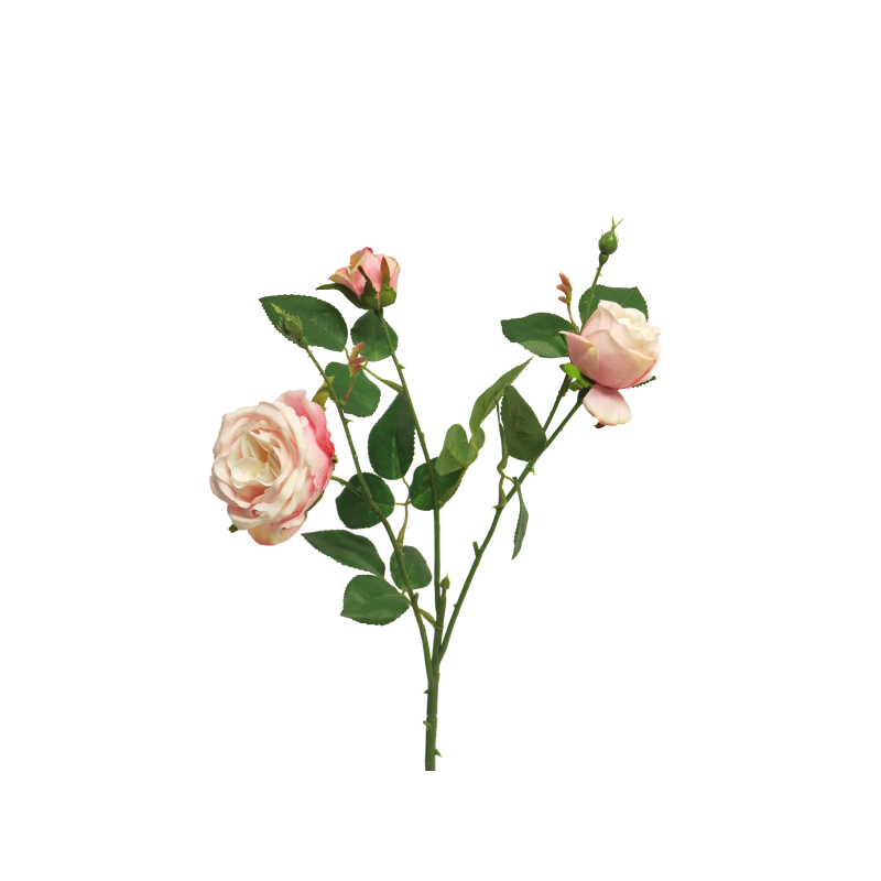 FLEUR ROSE ITALIAN 3 fleurs 61CM /1P