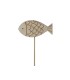 POISSON EN BOIS 7CM sur pique LES 10P