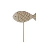 POISSON EN BOIS 7CM sur pique LES 10P