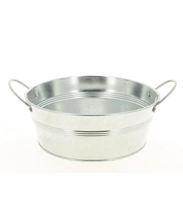 ZINC-BASSINE naturel 020 H7.5 AVEC ANSE  à la pièce