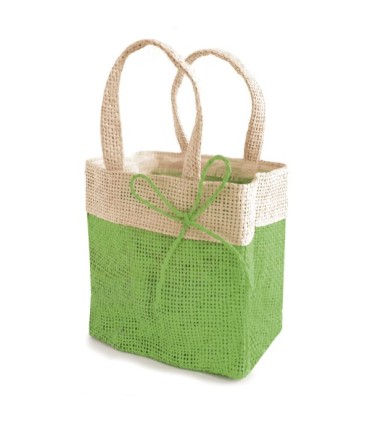 SAC FIJI JUTE+BORD médium 13X08 H13CM/ 10P