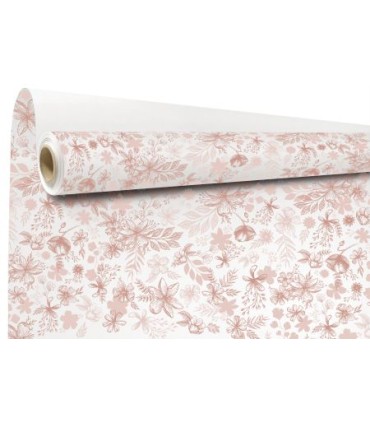 PAPIER KRAFT IMPRIME fond brun 80 cm x 40M