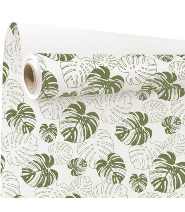 PAPIER KRAFT IMPRIME fond brun 80 cm x 40M