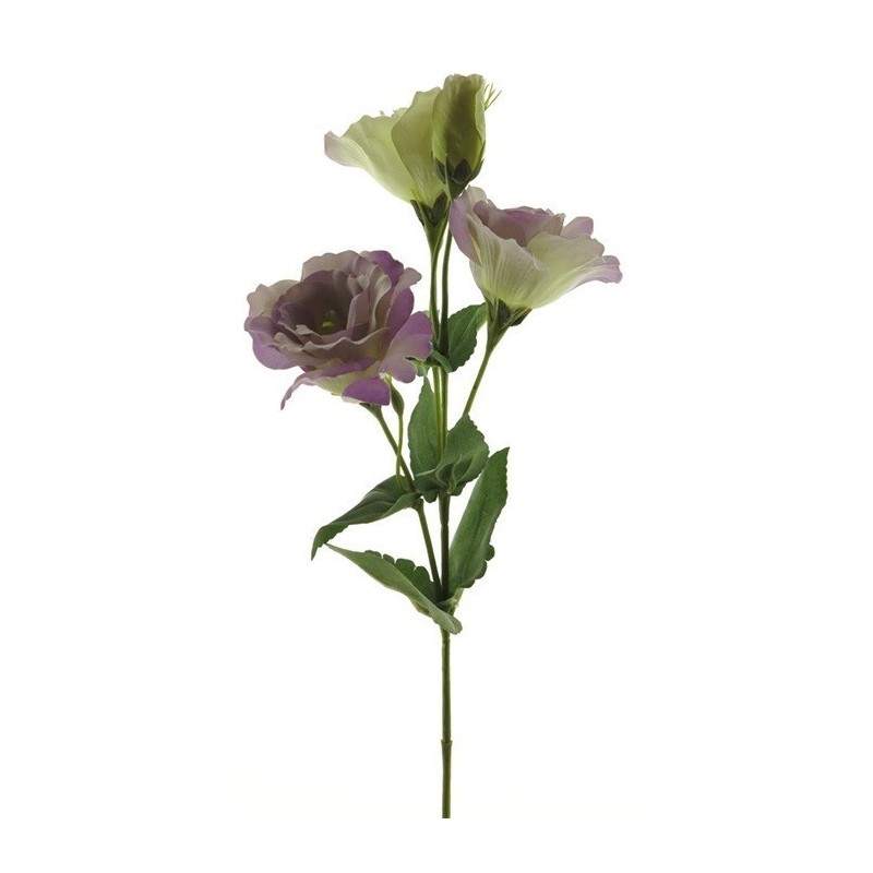 FLEUR LISIANTHUS 3 fleurs 53CM à la tige