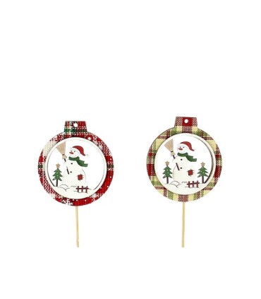 BOULE DE NEIGE SUR PIQUE H27CM les 12P