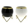 C.POT BOULE SUR PIED BORD OR 012.5 H14.3CM les 6P