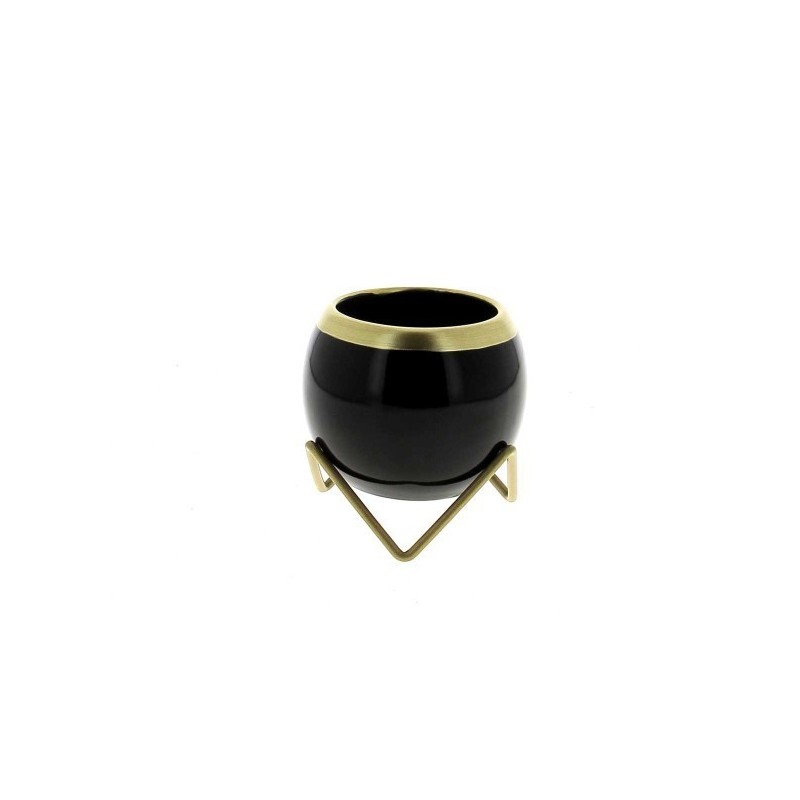 C.POT BOULE SUR PIED BORD OR 09 H9CM les 12P
