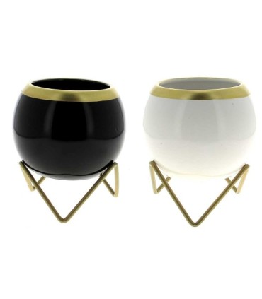 C.POT BOULE SUR PIED BORD OR 09 H9CM les 12P