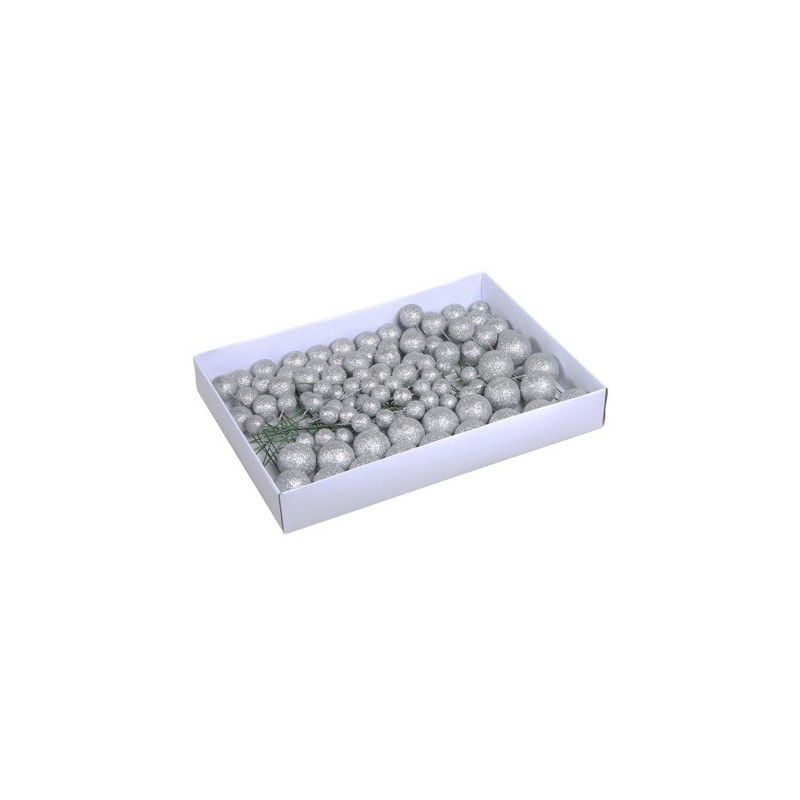BOULE UNIE BRILLANTE 020-30-40MM /100P