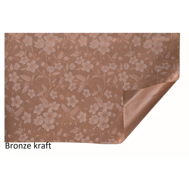 PAPIER KRAFT IMPRIME IMPERMEABILISE 80X40M