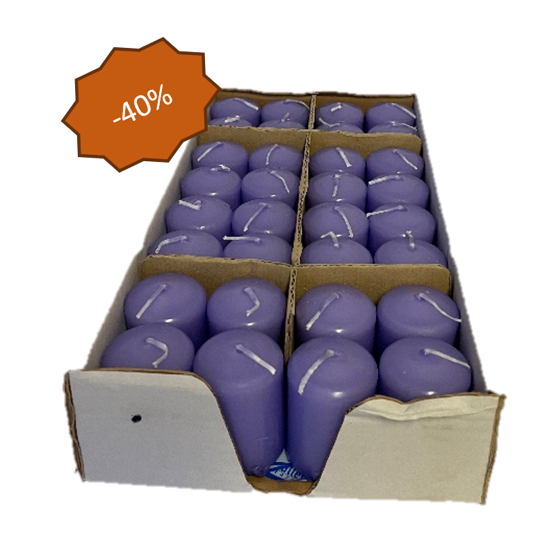 BOUGIE COULEUR 040X60 / 32 PIECES