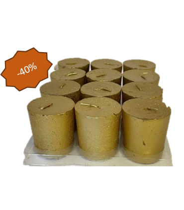 BOUGIE OBUS EFFET NATURE /24P