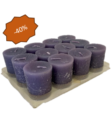 BOUGIE OBUS EFFET NATURE /24P