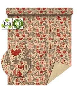 PAPIER KRAFT IMPRIME 70cm x 50M