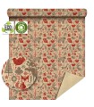 PAPIER KRAFT IMPRIME fond brun 70cm x 50M