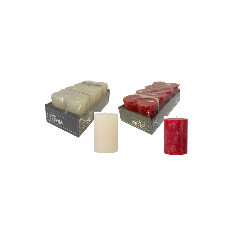 BOUGIE COULEUR RUSTIQUE 60x80  /8P