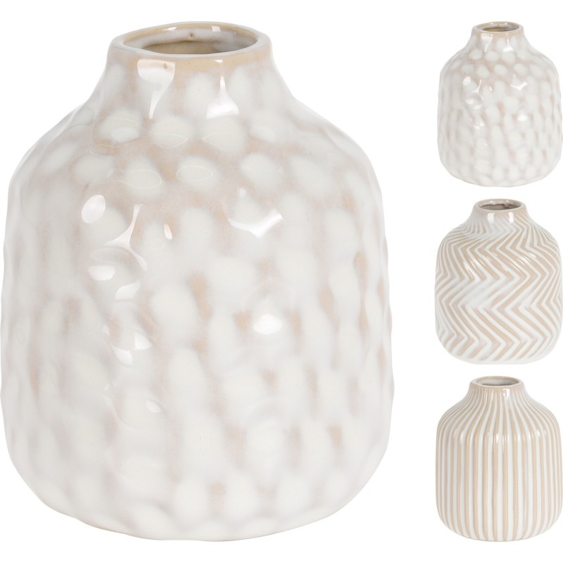 VASE 3 DESIGN VERNIS ASSORT. les 3P