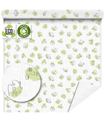 PAPIER KRAFT IMPRIME fond blanc 80cm X50M