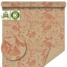 PAPIER KRAFT IMPRIME fond brun 80cm x 50M
