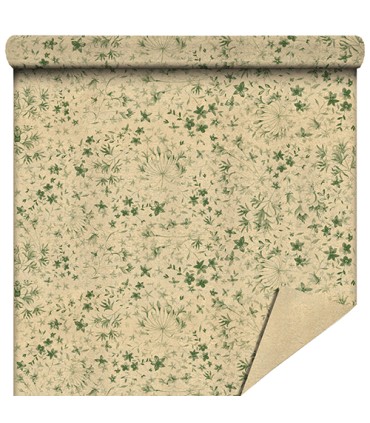 PAPIER KRAFT IMPRIME fond brun 80cm x 50M