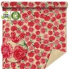 PAPIER KRAFT IMPRIME fond brun 80cm x 50M