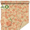 PAPIER KRAFT IMPRIME fond brun 80cm x 50M