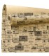 PAPIER KRAFT IMPRIME fond brun 70cm x 50M