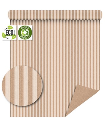 PAPIER KRAFT IMPRIME fond brun 70cm x 50M