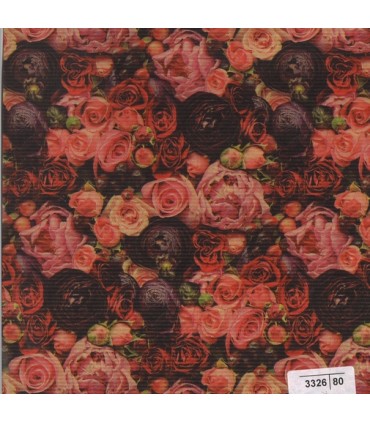 PAPIER KRAFT IMPRIME fond brun 80 cm x 40M