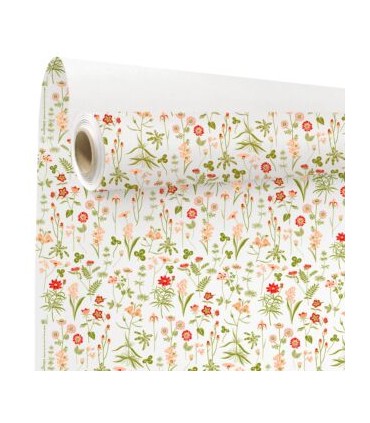 PAPIER KRAFT IMPRIME fond brun 80 cm x 40M