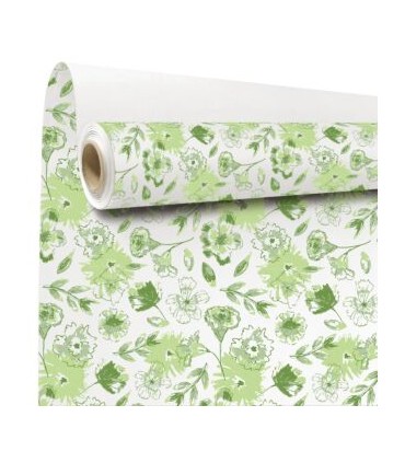 PAPIER KRAFT IMPRIME fond brun 80 cm x 40M