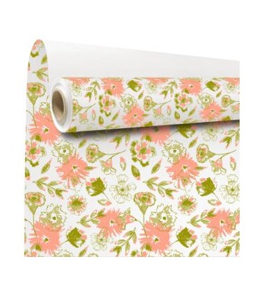 PAPIER KRAFT IMPRIME fond brun 80 cm x 40M