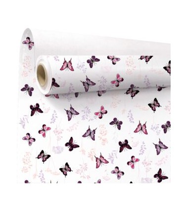 PAPIER KRAFT IMPRIME fond brun 80 cm x 40M