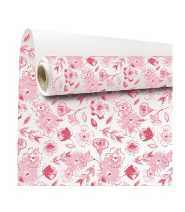 PAPIER KRAFT IMPRIME fond brun 80 cm x 40M