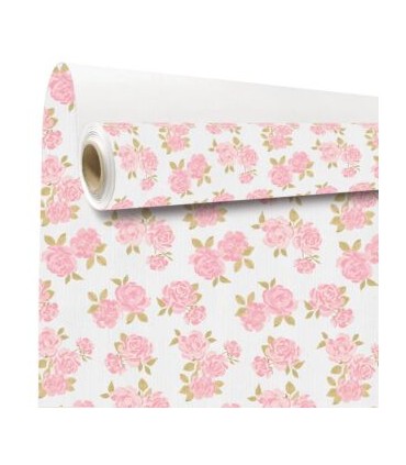 PAPIER KRAFT IMPRIME fond brun 80 cm x 40M