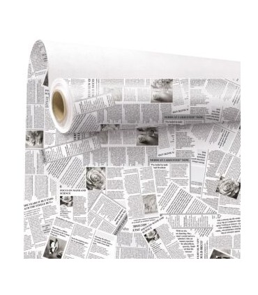 PAPIER KRAFT IMPRIME fond brun 80 cm x 40M