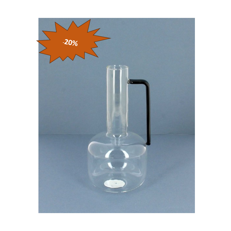 VERRE CARAFE+POIGNEE NOIR 012 H27CM pièce