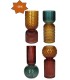 VERRE VASE THEMBA ASSORTIS /8P