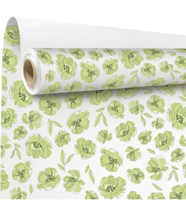 PAPIER KRAFT IMPRIME fond brun 80 cm x 40M
