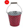 ZINC-SEAU LOSANGE ROUGE 025 H21CM pièce