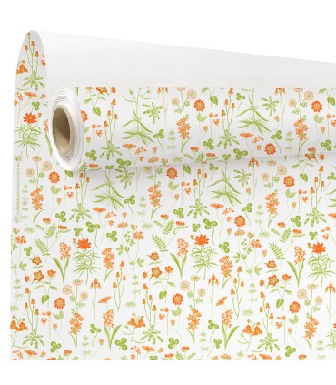 PAPIER KRAFT IMPRIME fond brun 80 cm x 40M