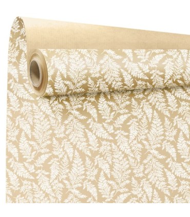 PAPIER KRAFT IMPRIME fond brun 80 cm x 40M