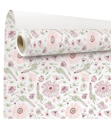 PAPIER KRAFT IMPRIME fond brun 80 cm x 40M