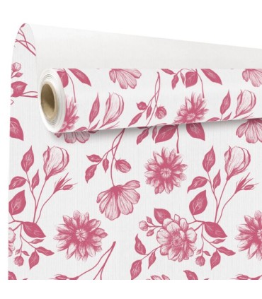 PAPIER KRAFT IMPRIME fond brun 80 cm x 40M