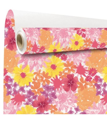 PAPIER KRAFT IMPRIME fond brun 80 cm x 40M